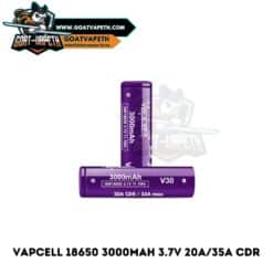 ถ่านม่วง Vapcell 18650 3000mAh CDR