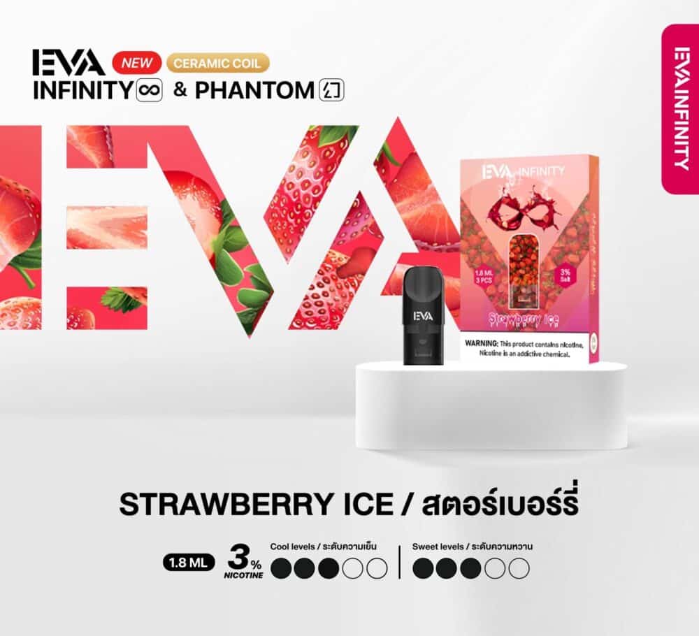 EVA INFINITY POD STRAWBERRT ICE