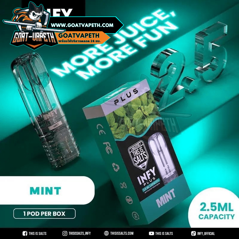 Infy Plus Pod 2.5ml Mint