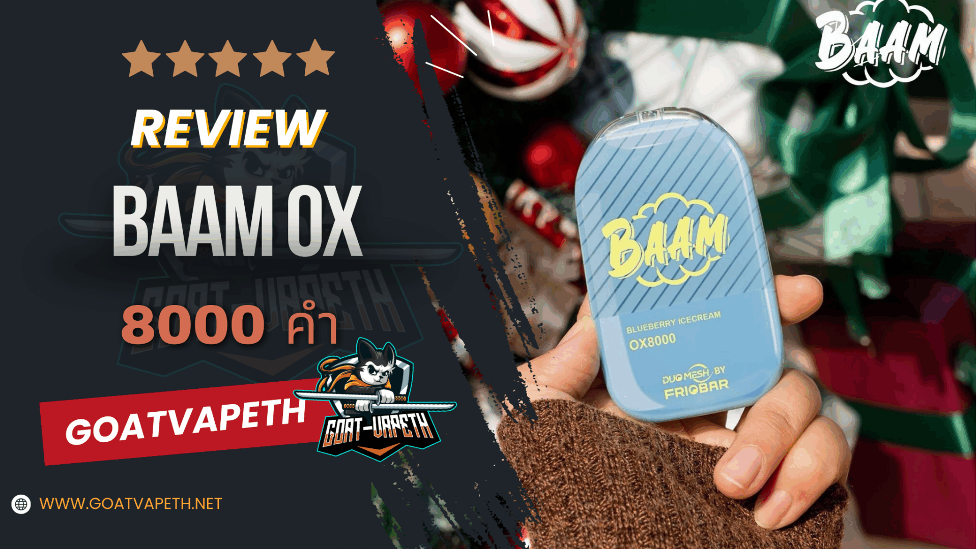 รีวิว BAAM OX 8000 คำ